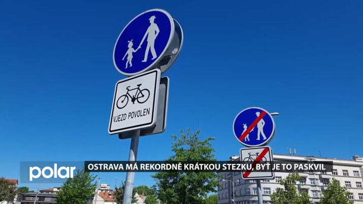 Nejkratší stezka pro chodce a cyklisty je v Ostravě, měří jen 3 metry a je úplně zbytečná